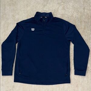 Wilson Long Sleeve Mock 3/4 Zip Gray Men's Pullover Size L